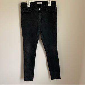 LOFT modern skinny black low rise jeans